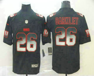 Men's New York Giants #26 Saquon Barkley Black 2019 Vapor Smoke Fashion Stitched NFL Nike Limited Jersey