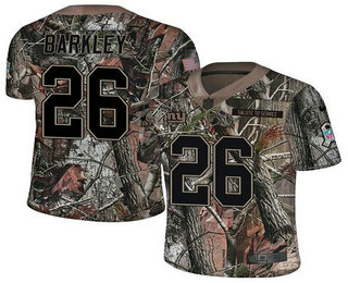 Men's New York Giants #26 Saquon Barkley Camo Stitched NFL Rush Realtree Nike Limited Jersey