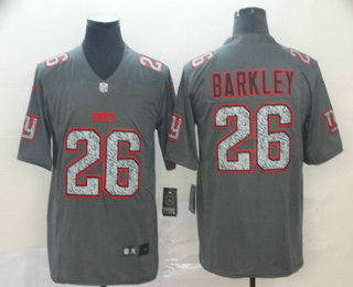 Men's New York Giants #26 Saquon Barkley Gray Fashion Static 2019 Vapor Untouchable Stitched NFL Nike Limited Jersey