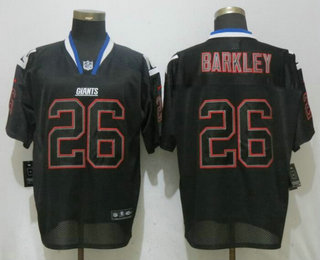 Men's New York Giants #26 Saquon Barkley Lights Out Black Stitched NFL Nike Elite Jersey
