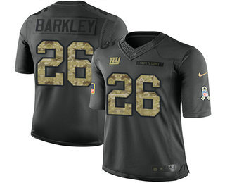 Men's New York Giants #26 Saquon Barkley Limited Black Anthracite 2018 Salute To Service Stitched NFL Nike Limited Jersey