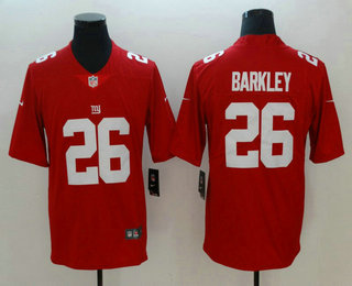Men's New York Giants #26 Saquon Barkley Red 2018 Vapor Untouchable Stitched NFL Nike Limited Jersey