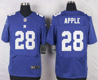 Men's New York Giants #28 Eli Apple Royal Blue Team Color NFL Nike Elite Jersey