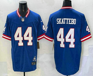 Men's New York Giants #44 Cam Skattebo Limited Blue Classic FUSE Vapor Jersey