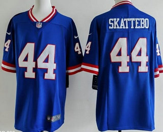 Men's New York Giants #44 Cam Skattebo Limited Blue Classic Vapor Jersey