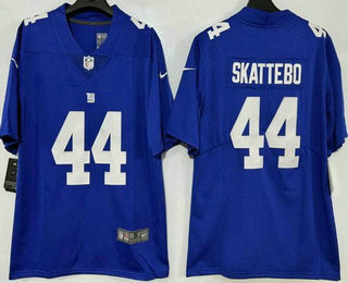 Men's New York Giants #44 Cam Skattebo Limited Blue Vapor Jersey