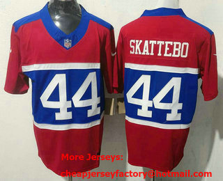 Men's New York Giants #44 Cam Skattebo Limited Red Alternate FUSE Vapor Jersey