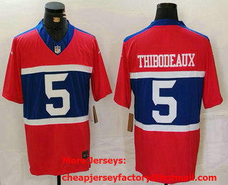 Men's New York Giants #5 Kayvon Thibodeaux Century Red Alternate Vapor FUSE Limited Stitched Jersey
