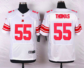 Men's New York Giants #55 J. T. Thomas White Road NFL Nike Elite Jersey