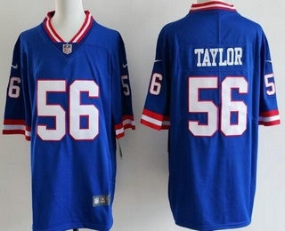 Men's New York Giants #56 Lawrence Taylor Limited Blue Classic Vapor Jersey