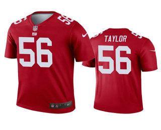 Men's New York Giants #56 Lawrence Taylor Red Inverted Legend Jersey