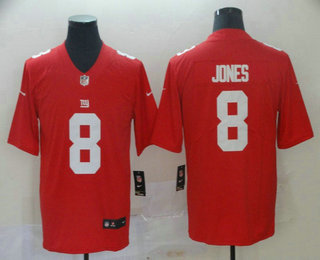 Men's New York Giants #8 Daniel Jones Red 2019 Inverted Legend Stitched NFL Nike Limited Jersey