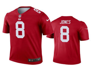 Men's New York Giants #8 Daniel Jones Red Inverted Legend Jersey