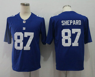 Men's New York Giants #87 Sterling Shepard Blue 2017 Vapor Untouchable Stitched NFL Nike Limited Jersey