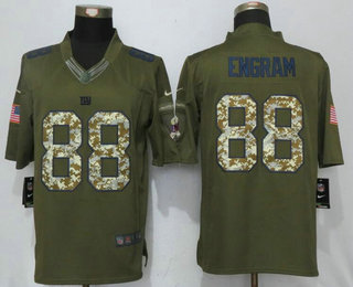 Men's New York Giants #88 Evan Engram Green Salute To Service Stitched NFL Nike Limited Jersey
