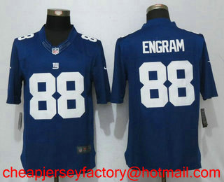 Men's New York Giants #88 Evan Engram Royal Blue Team Color Stitched NFL Nike Limited Jersey