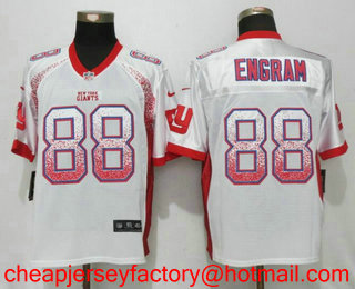 Men's New York Giants #88 Evan Engram White Drift Stitched NFL Nike Fashion Jersey