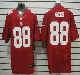 Men's New York Giants #88 Hakeem Nicks Red Alternate NFL Nike Elite Jersey