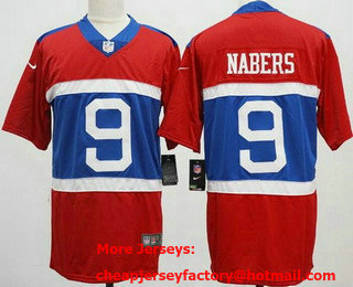 Men's New York Giants #9 Malik Nabers Limited Red Alternate Vapor Jersey