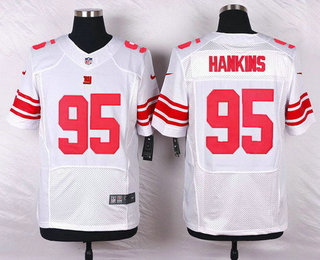Men's New York Giants #95 Johnathan Hankins White Road NFL Nike Elite Jersey