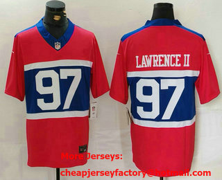 Men's New York Giants #97 Dexter Lawrence II Century Red Alternate Vapor FUSE Limited Stitched Jersey