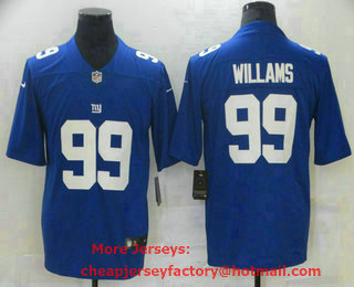 Men's New York Giants #99 Leonard Williams Blue 2021 Vapor Untouchable Stitched NFL Nike Limited Jersey