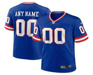 Men's New York Giants  Custom Classic Royal Vapor Untouchable Limited Stitched Jersey