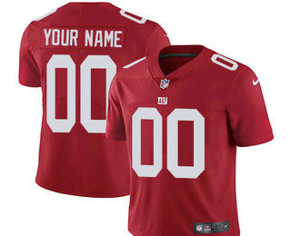 Men's New York Giants Custom Vapor Untouchable Red Alternate NFL Nike Limited Jersey