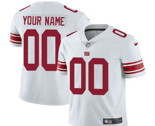 Men's New York Giants Custom Vapor Untouchable White Road NFL Nike Limited Jersey