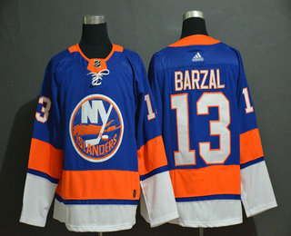 Men's New York Islanders #13 Mathew Barzal Blue Home Adidas Stitched NHL Jersey