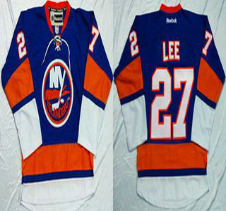 Men's New York Islanders #27 Anders Lee Baby Blue Home Jersey