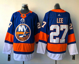 Men's New York Islanders #27 Anders Lee Blue Home 2017-2018 Hockey Stitched NHL Jersey