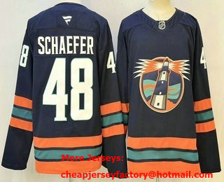 Men's New York Islanders #48 Matthew Schaefer Navy Authentic Jersey