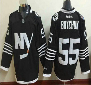 Men's New York Islanders #55 Johnny Boychuk 2015 Reebok Black Premier Alternate Jersey