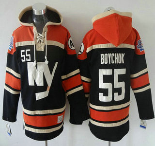 Men's New York Islanders #55 Johnny Boychuk Old Time Hockey 2015 Black Hoody