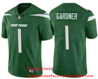 Men's New York Jets #1 Sauce Gardner Limited Green Vapor Jersey