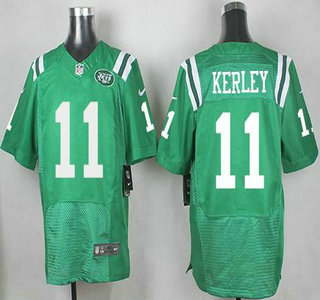 Men's New York Jets #11 Jeremy Kerley Nike Kelly Green Color Rush 2015 NFL Elite Jersey