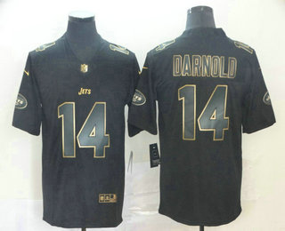 Men's New York Jets #14 Sam Darnold Black Gold 2019 Vapor Untouchable Stitched NFL Nike Limited Jersey