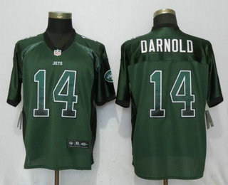 Men's New York Jets #14 Sam Darnold Green Drift Stitched NFL Nike Fashion Elite Jersey