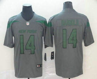 Men's New York Jets #14 Sam Darnold Grey 2019 Inverted Legend Stitched NFL Nike Limited Jersey
