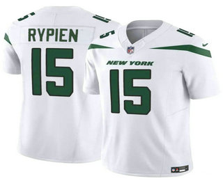 Men's New York Jets #15 Brett Rypien 2023 FUSE White Vapor Limited Stitched Jersey