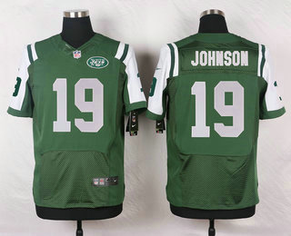Men's New York Jets #19 Keyshawn Johnson Green Team Color NFL Nike Elite Jersey