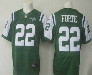 Men's New York Jets #22 Matt Forte Green Team Color NFL Nike Elite Jersey