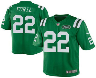 Men's New York Jets #22 Matt Forte Nike Kelly Green Color Rush 2015 NFL Elite Jersey