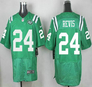 Men's New York Jets #24 Darrelle Revis Kelly Green Team Color 2015 NFL Nike Elite Jersey