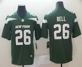 Men's New York Jets #26 Le'Veon Bell Green NEW 2019 Vapor Untouchable Stitched NFL Nike Limited Jersey