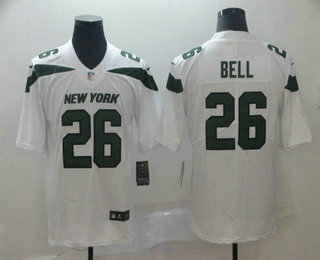Men's New York Jets #26 Le'Veon Bell White NEW 2019 Vapor Untouchable Stitched NFL Nike Limited Jersey