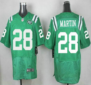 Men's New York Jets #28 Curtis Martin Nike Kelly Green Color Rush 2015 NFL Elite Jersey