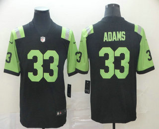Men's New York Jets #33 Jamal Adams Black With Green 2019 City Edition Vapor Stitched NFL Nike Limited Jersey