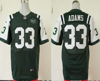 Men's New York Jets #33 Jamal Adams Green Team Color Stitched NFL Nike Elite Jersey